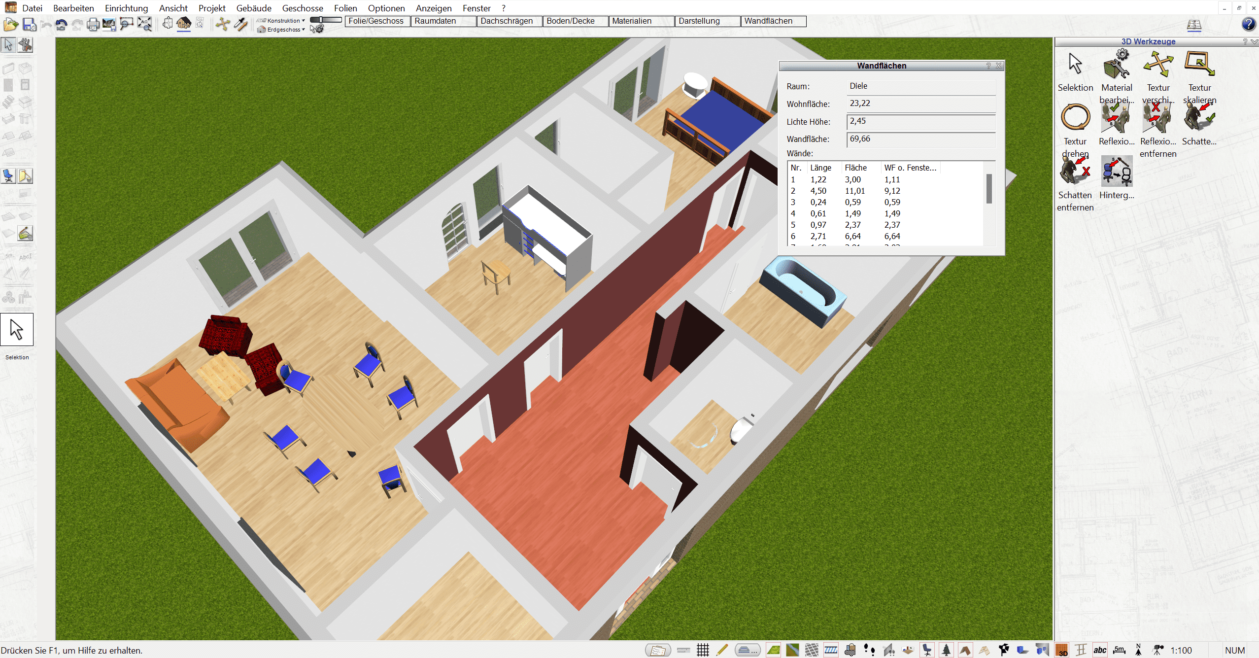 Haus virtuell einrichten mit dem Plan7Architekt