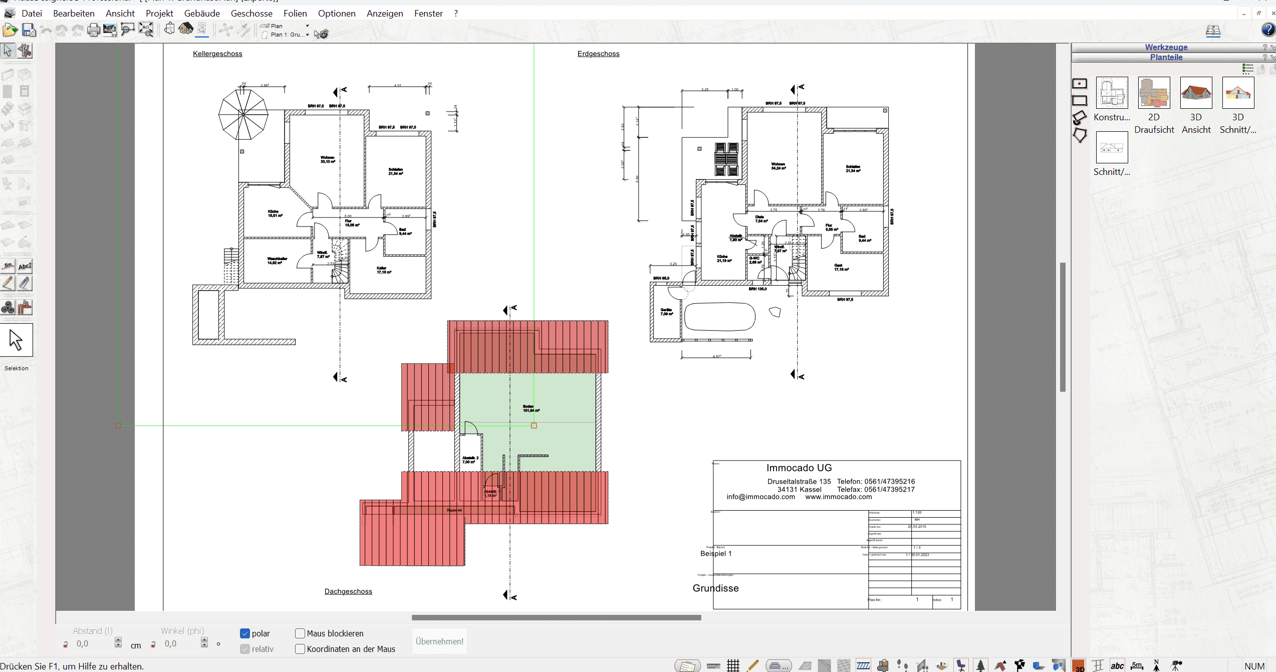 Planzusammenstellung im HausDesigner3D