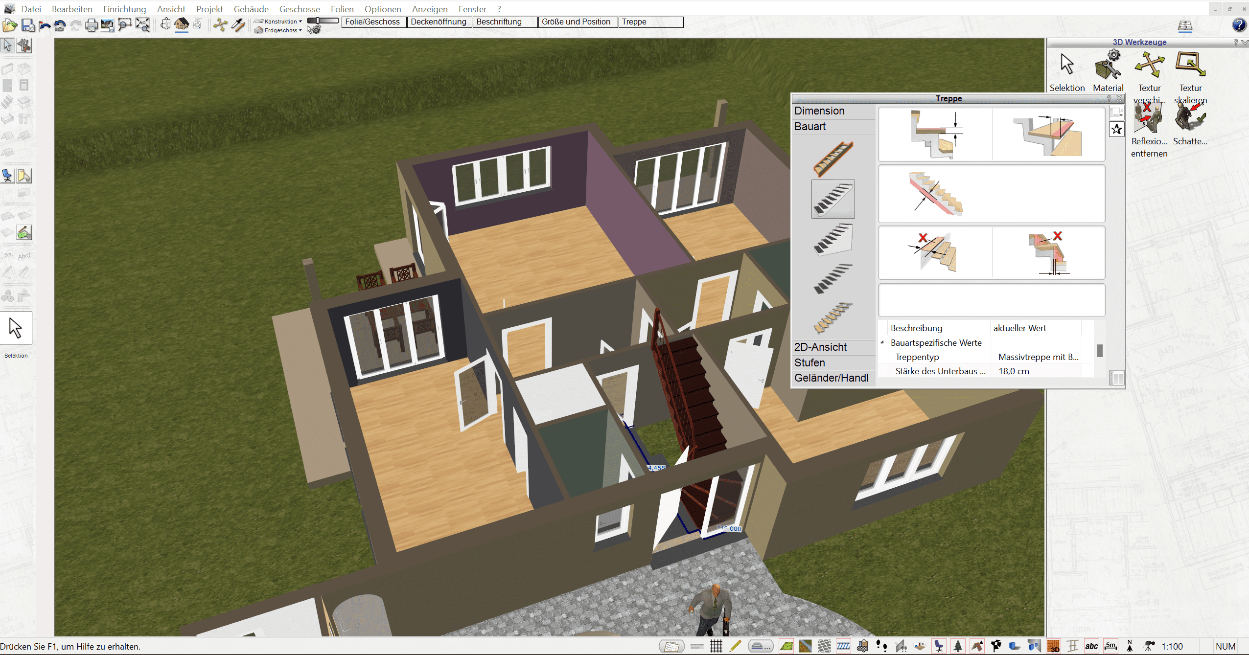 Stockwerke und Treppen mit dem HausDesigner3D erstellen